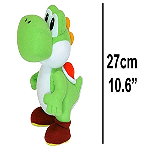 Super Mario (30cm) y Yoshi (27cm) ¡Peluche, Juguetes Suaves, Original, 2 Caracteres Disponibles! (Yoshi_Plush_27cm)