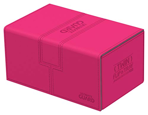 Ultimate Guard UGD10769 - Caja Doble para Cubiertas (160 Unidades, Incluye Juego de Tarjetas de xenoskin, Color Rosa, tamaño estándar)