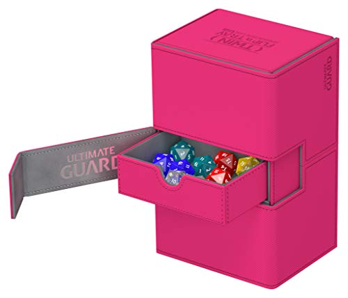 Ultimate Guard UGD10769 - Caja Doble para Cubiertas (160 Unidades, Incluye Juego de Tarjetas de xenoskin, Color Rosa, tamaño estándar)