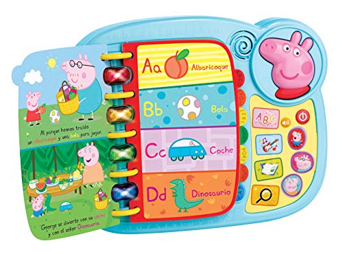 VTECH- Aprendo y Descubro con Peppa Pig Libro Infantil Que Enseña El Abecedario y Nuevas Palas, Multicolor, Talla Única (3480-518022) , color/modelo surtido