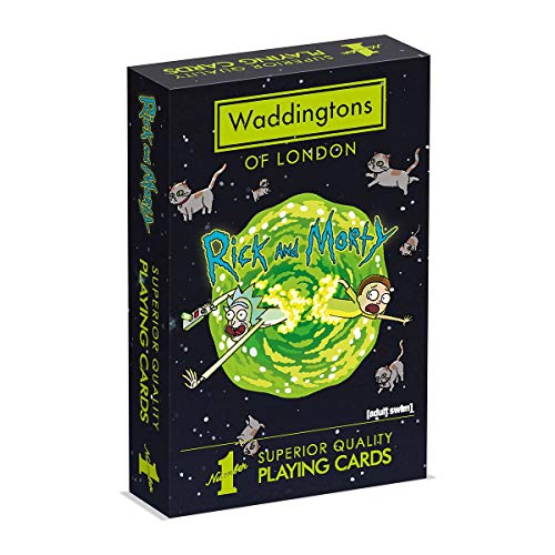 Waddingtons Playing Cards Rick and Morty-Juego de Cartas, Color (Winning Moves WM00039-EN1-12)