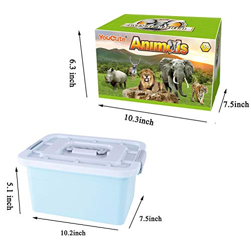 15 Juguetes de animales para niños de 3 4 5 6 años de edad juego salvaje de la selva juguetes educativos de plástico para animales con alfombrilla de juego regalos de fiesta de tigre y león para niños