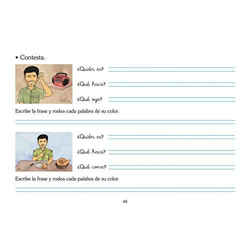 1º Cuaderno de lectoescritura para el alumno / Editorial GEU/ Recomendado Infantil-Primaria / Mejora la lectoescritura / Hablidades de estructuración (Niños de 3 a 6 años)