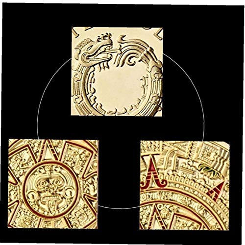 1pc De Colección Monedas De Oro Conmemorativa Calendario De La Moneda Mexicana Maya Azteca Moneda del Recuerdo Cultura Profecía