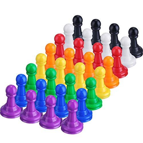 32 Piezas de Peones de Plástico de Multicolor Juego de Tablero, 1 Pulgada Peones Marcadores de Mesa Componentes
