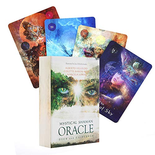 64pcs Mystical Shaman Oracle Cards Deck Games, inglés, Juego de adivinación de reunión Familiar