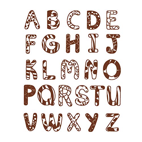 Aladine 85111 Stampominos Alphabets - Lote de Sellos de Madera y tampón para Decorar, diseño de Letras