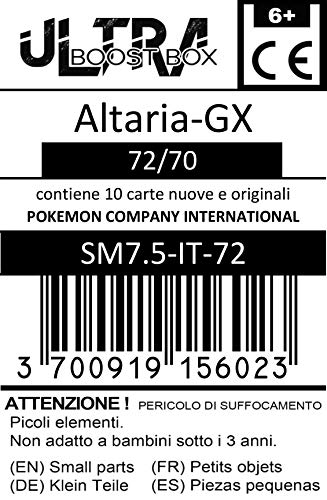 Altaria-GX 72/70 ARC en Ciel Secrète - #myboost X Sole E Luna 7.5 Trionfo dei Draghi - Coffret de 10 Cartes Pokémon Italiennes