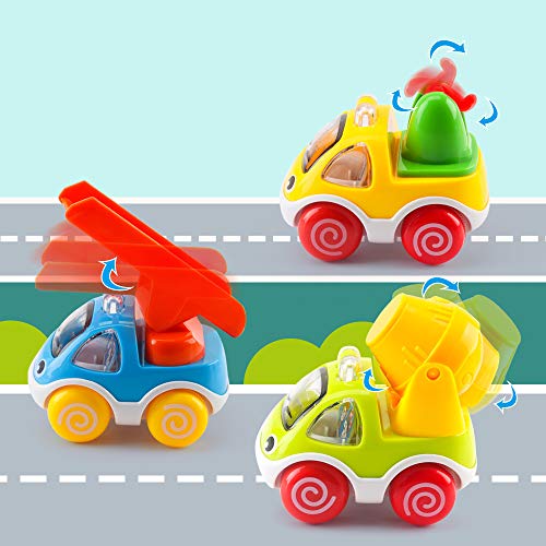Amy & Benton Juguete Coches,Vehículos Camiones De Juguete, 6PCS Tire hacia Atrás el Coche de Juguetes para Niños Niñas