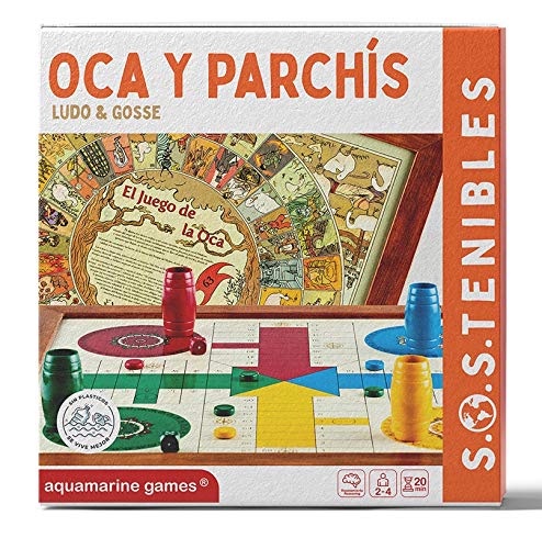 Aquamarine Games- Oca y Parchis FSC100% NC-COC-059290, Talla Unica (Compudid CP007)