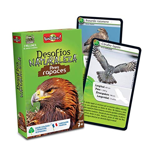 Asmodee- Cartas desafíos Naturaleza Aves Rapaces (XCM-660297)