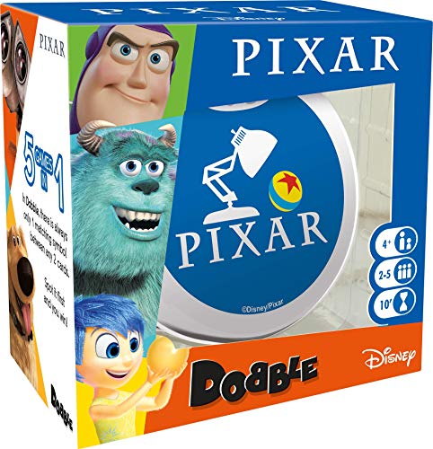 Asmodee Editions ASMDOBPIX01EN Dobble Pixar, Colores Mezclados
