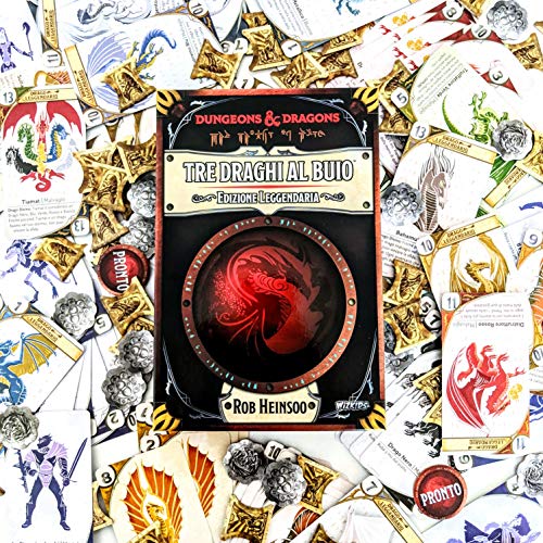 Asmodee - Tres Dragones en la Oscuridad: edición legendaria, Juego de Cartas, edición en Italiano, 4046