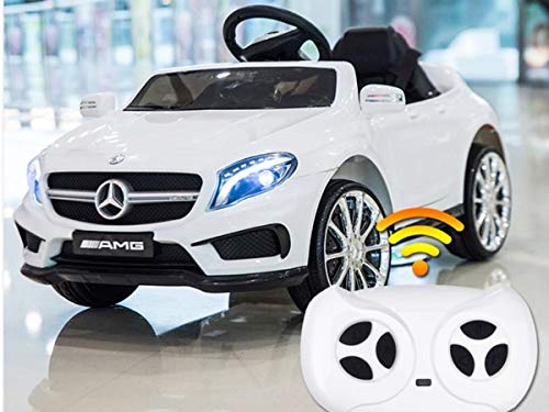 ATAA Mercedes GLA Coche eléctrico para niños batería 12v con Mando para Padres- Blanco