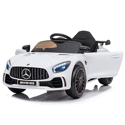 ATAA Mercedes GTR Mini 12v - Blanco - Coche eléctrico para niños con batería 12v