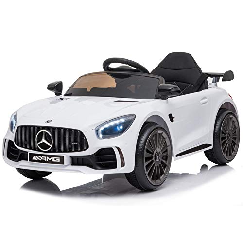 ATAA Mercedes GTR Mini 12v - Blanco - Coche eléctrico para niños con batería 12v