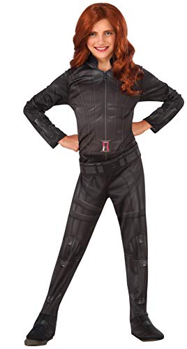 Avengers - Disfraz de Viuda Negra, Black Widow Classic para niña, talla 5-6 años (Rubie's 620767-M)