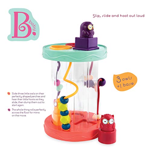 B. Toys – Hooty-Hoo Owl – Clasificador de Formas con Sonidos y Laberinto de Juguete de Bolas – Juguetes educativos Divertidos para niños y bebés