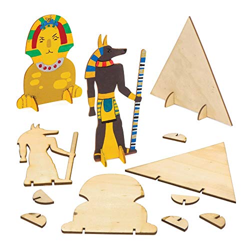 Baker Ross Antiguo Egipto-Formas de Madera (Paquete de 6), Color (AW809)