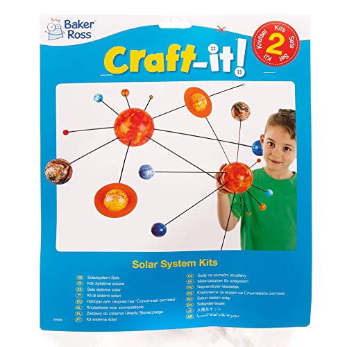 Baker Ross Juguete Educativo Crea tu Propio Sistema Solar (Paquete de 2 kits) Manualidades creativas para niños