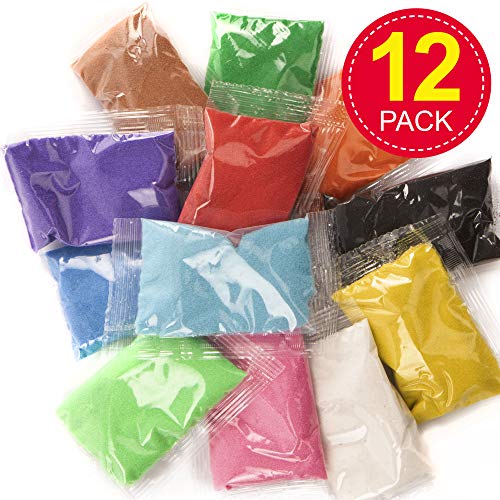 Baker Ross Minibolsas de arena de colores (Pack de 12), colores variados AG211