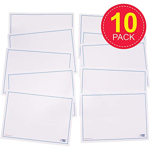 Baker Ross Pizarras blancas fáciles de borrar (Paquete de 10) Manualidades para niños