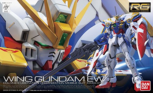 Bandai Hobby RG 1/144 #20 Wing Gundam Ver EW "Gundam Wing" Action Figure , color/modelo surtido