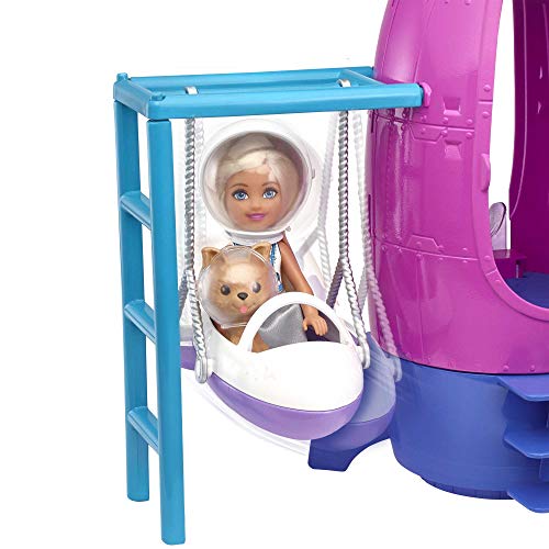 Barbie Chelsea Muñeca rubia con set de juego espacial, mascota de juguete y accesorios (Mattel GTW32)