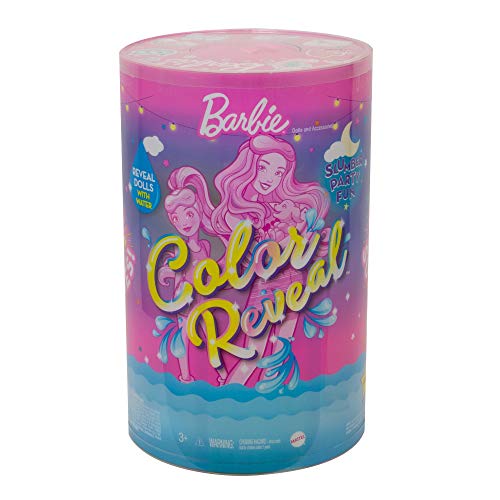 Barbie Color Reveal Caja Deluxe Fiesta de Pijamas Muñecas y accesorios divertidos (Mattel GRK14)