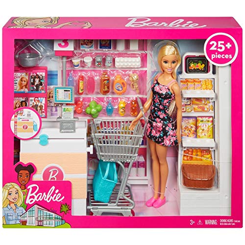 Barbie Muñeca vamos al supermercado, accesorios muñeca, regalo para niñas y niños 3-9 años (Mattel FRP01) , color/modelo surtido