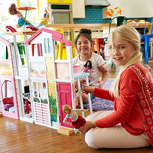 Barbie - Supercasa - casa muñecas, regalo para niñas y niños 3-9 años (Mattel DLY32)
