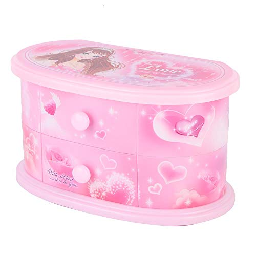 BHDD Caja de música Personalizada para Bailar, Caja de música de Bailarina, joyero Musical clásico, para niñas para niñas pequeñas(Pink)