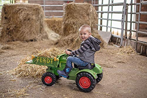 Big Fendt - Tractor Infantil con Cadena de precisión, Asiento Ajustable en 3 Posiciones, hasta 50 kg, Licencia de Fendt, para niños a Partir de 3 años
