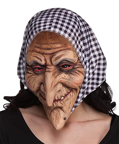 Boland - Máscara Vecchia Befana de látex con capucha para adultos, rosa, talla única, 97508