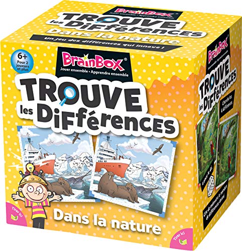 BrainBox - Encuentra Las diferencias - En la Naturaleza - Asmodee - Juego de Mesa - Juego de observación y Memoria - Juego Infantil