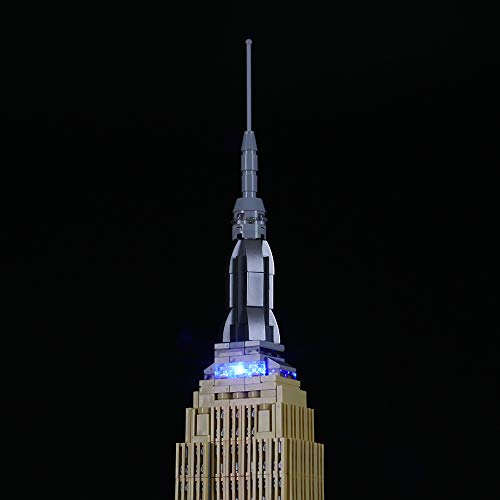 BRIKSMAX Kit de Iluminación Led para Lego Architecture Empire State Building,Compatible con Ladrillos de Construcción Lego Modelo 21046, Juego de Legos no Incluido