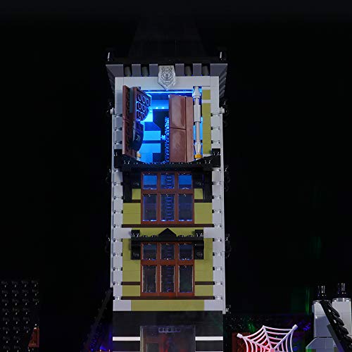 BRIKSMAX Kit de Iluminación Led para Lego Haunted House,Compatible con Ladrillos de Construcción Lego Modelo 10273, Juego de Legos no Incluido (Versión de Control Remoto)