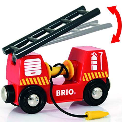 BRIO- Emergency Fire Engine Juego Primera Edad, Color Negro, Multi, Naranja, Rojo (33811)