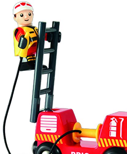 BRIO- Emergency Fire Engine Juego Primera Edad, Color Negro, Multi, Naranja, Rojo (33811)