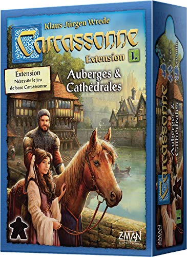 Carcassonne – Extensión Auberges & Catédrales – Asmodee – Juego de Mesa – Juego de Estrategia – Juego de Azulejos