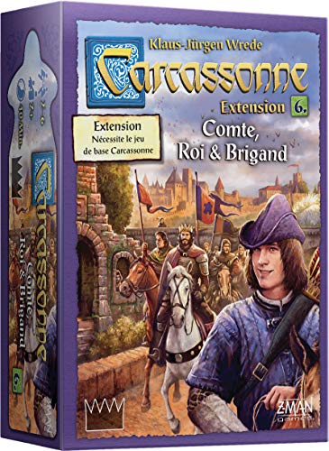 Carcassonne – Extensión: Conto, Rey y Brigand – Asmodee – Juego de Mesa – Juego de Tejas