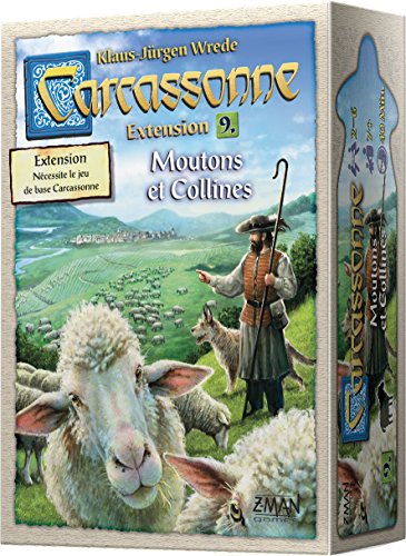 Carcassonne – Extensión: ovejas y Collines – Asmodee – Juego de Mesa – Juego de Tejas