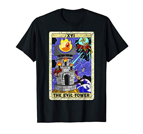 Carta del Tarot XV La torre del Mal Thor dibujos animados Camiseta