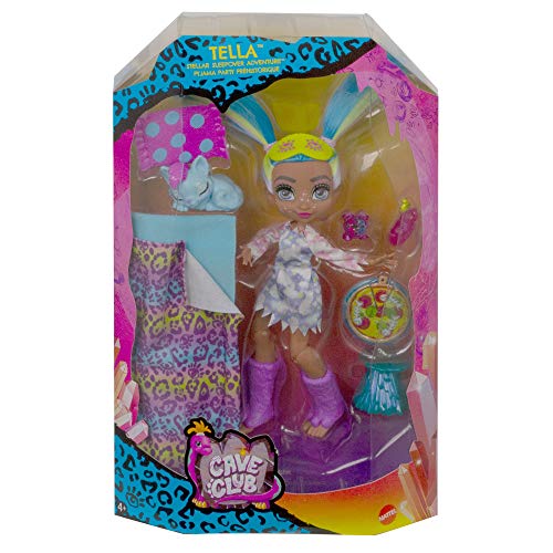 Cave Club Wild About SLEEPOVERS Doll and Accessories, Multicolor (Mattel GTH06)