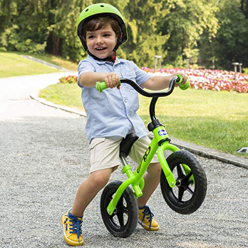 Chicco Bicicleta sin Pedales First Bike para Niños de 2 a 5 Años, Bici para Aprender a Mantener el Equilibrio con Manillar y Sillín Ajustables, Verde - Juguetes para Niños de 2 a 5 Años