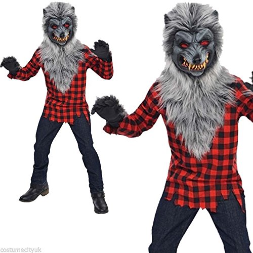 Christys London Disfraz Hombre Lobo para niños y Adolescentes en Varias Tallas Halloween
