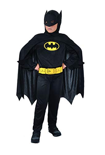 Ciao 11670.3-4 Batman Dark Knight - Disfraz de Batman para Niños, Diseño de Dc Comics (Talla 3-4 Años), Color