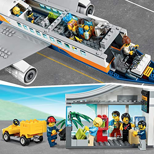 City Airport Avión de Pasajeros, Terminal y Camión Set de Juego para Niños 6+, multicolor (Lego ES 60262)