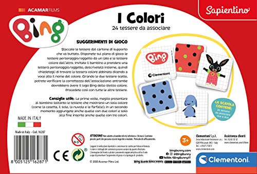 Clementoni-Bing – I Colori – Play For Future – Made in Italy – Juego Educativo (versión en Italiano), 3 años + (16287)