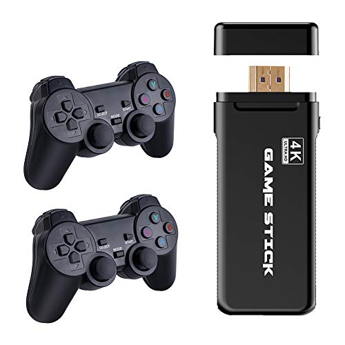 Consola de juegos inalámbrica, 4K HDMI Mini consola de videojuegos con USB Game Stick, 2.4G Bluetooth 8 bits Salida de controlador retro reproductor dual, incorporado 3500 juego clásico
